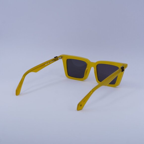 Off-White OERI13U DALTON 1807 Sunglasses Shiny Yellow Square Frame, Grey Lenses - Picture 10 of 11